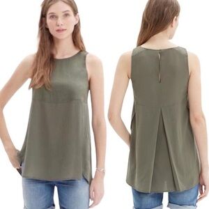 Olive Green Sleeveless Women's Top